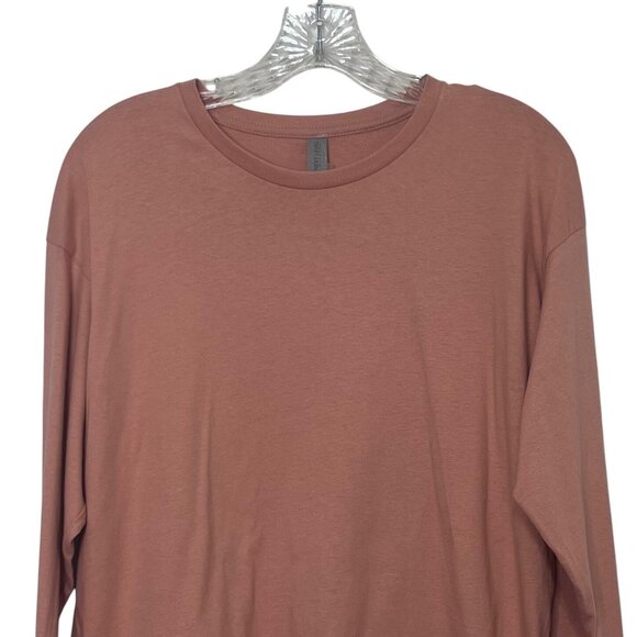 Next Level Apparel Cropped Tshirt Womens Large New WOT Dusty Rose Long Sleeve - Picture 4 of 7